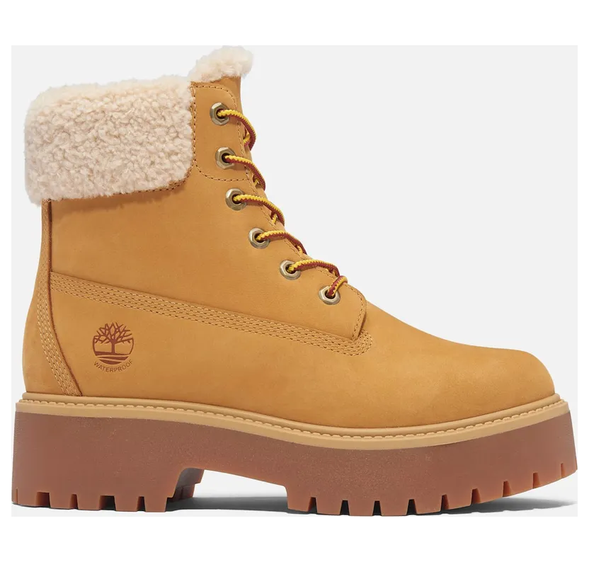 Timberland Stone Street Warm-Lined Waterproof Platform Boot Wheat Nubuck (TB0A2PU6-754)