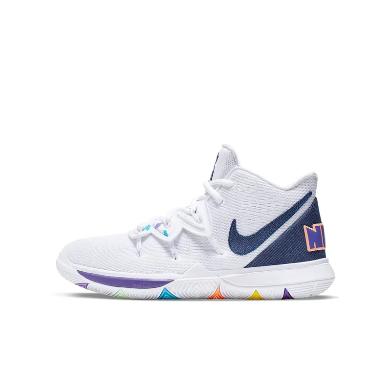 Nike Kyrie 5 White Denim (GS) White/Deep Royal Blue-Glacier Blue (AQ2456-101)