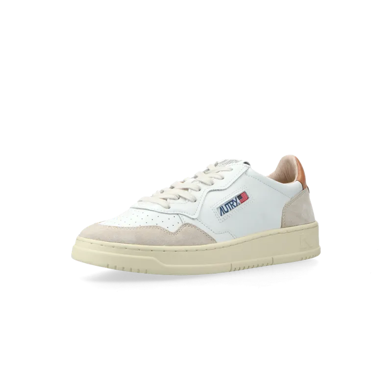 Autry Medalist Low W (leat / suede white / sandstorm) – AULWLS76