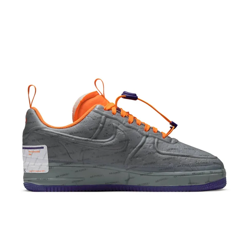 Nike Air Force 1 Experimental Suns (2021) – “Light Smoke Grey / Court Purple / Total Orange” (CZ1528-001)
