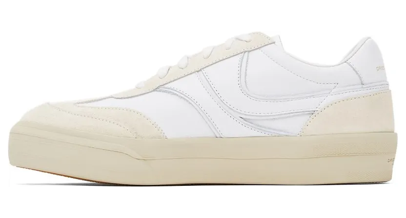 Dries Van Noten White Leather Low Sneakers (SM212-103) (3)