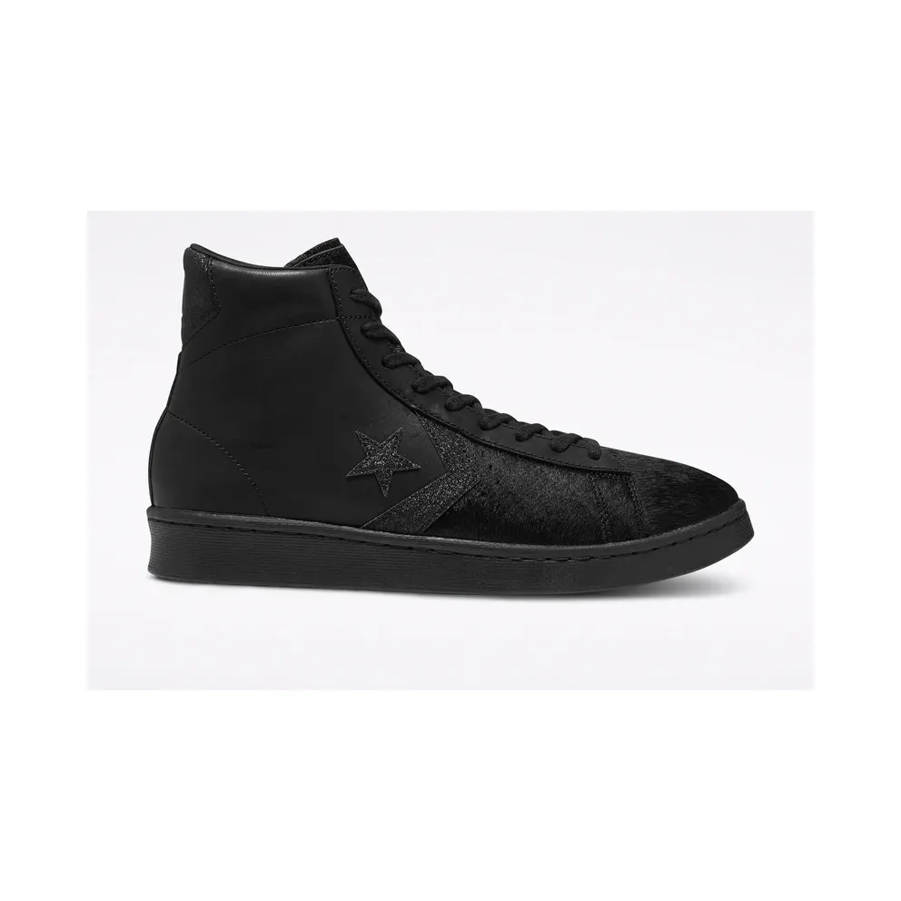 Converse Pro Leather ‘Black Pony Hair’ Black/Black/Black (165751C)