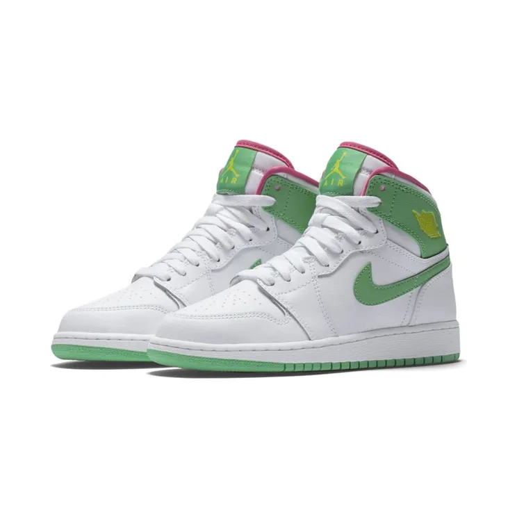 Air Jordan 1 Retro High’Easter’ 2017 GG White/Gamma Green-Vvy Pnk-Cybr (332148-134)
