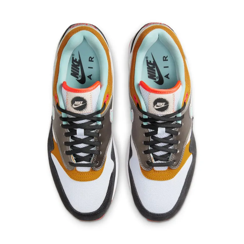 Nike Air Max 1 Graffiti Logo White/Chutney-Dark Smoke Grey-Glacier Ice (CZ8138-100)