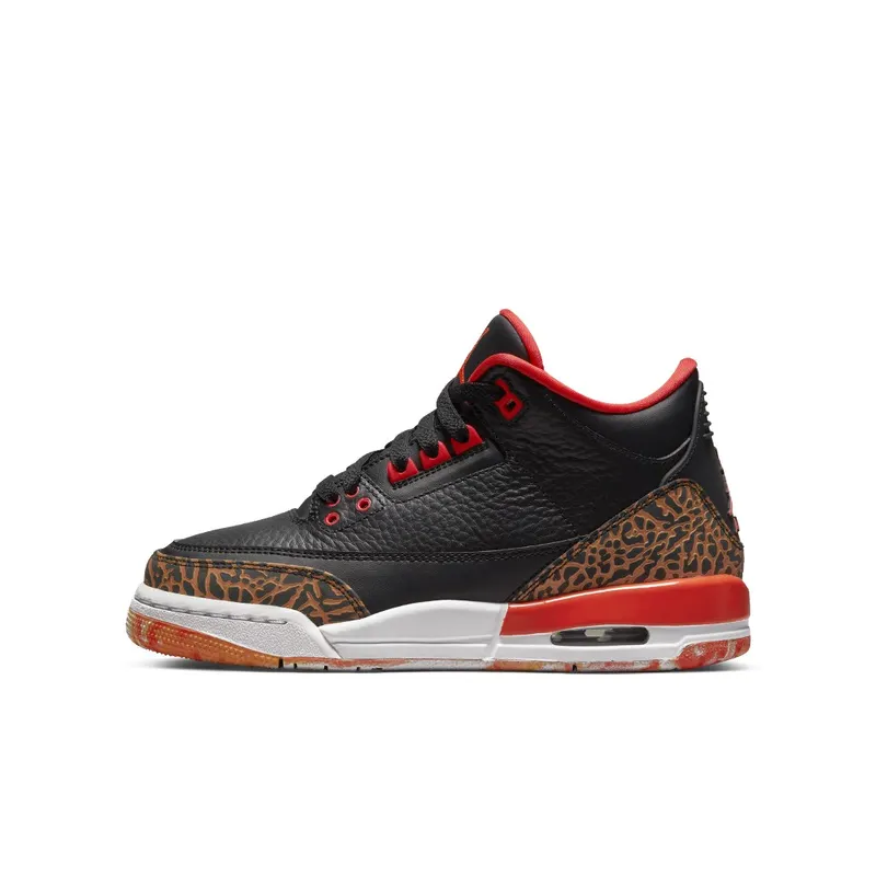 Air Jordan 3 Retro Black Team Orange (GS) (441140-088)