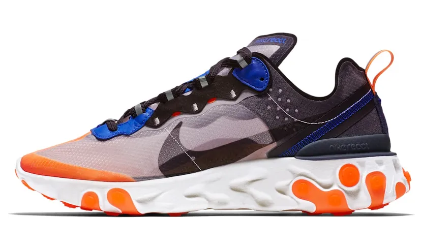 Nike React Element 87 Thunder Blue/Total Orange