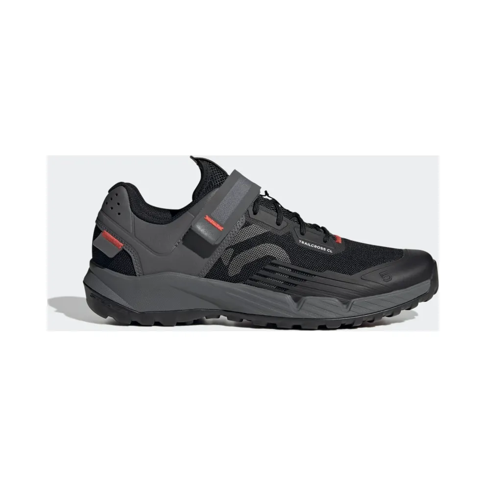 Adidas 5.10 TRAILCROSS CLIP-IN MOUNTAIN BIKING SHOES Core Black / Grey Three / Red (HP9926)