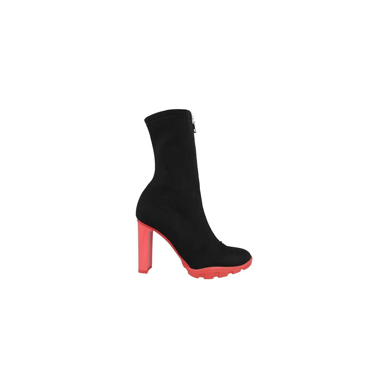 Alexander McQueen Slim Tread Ankle Boots Black Coral (688310 W4SQ1 1486)