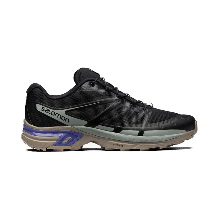 Salomon XT-Wings 2 Black Khaki Aqua Grey Purple (L41313700)