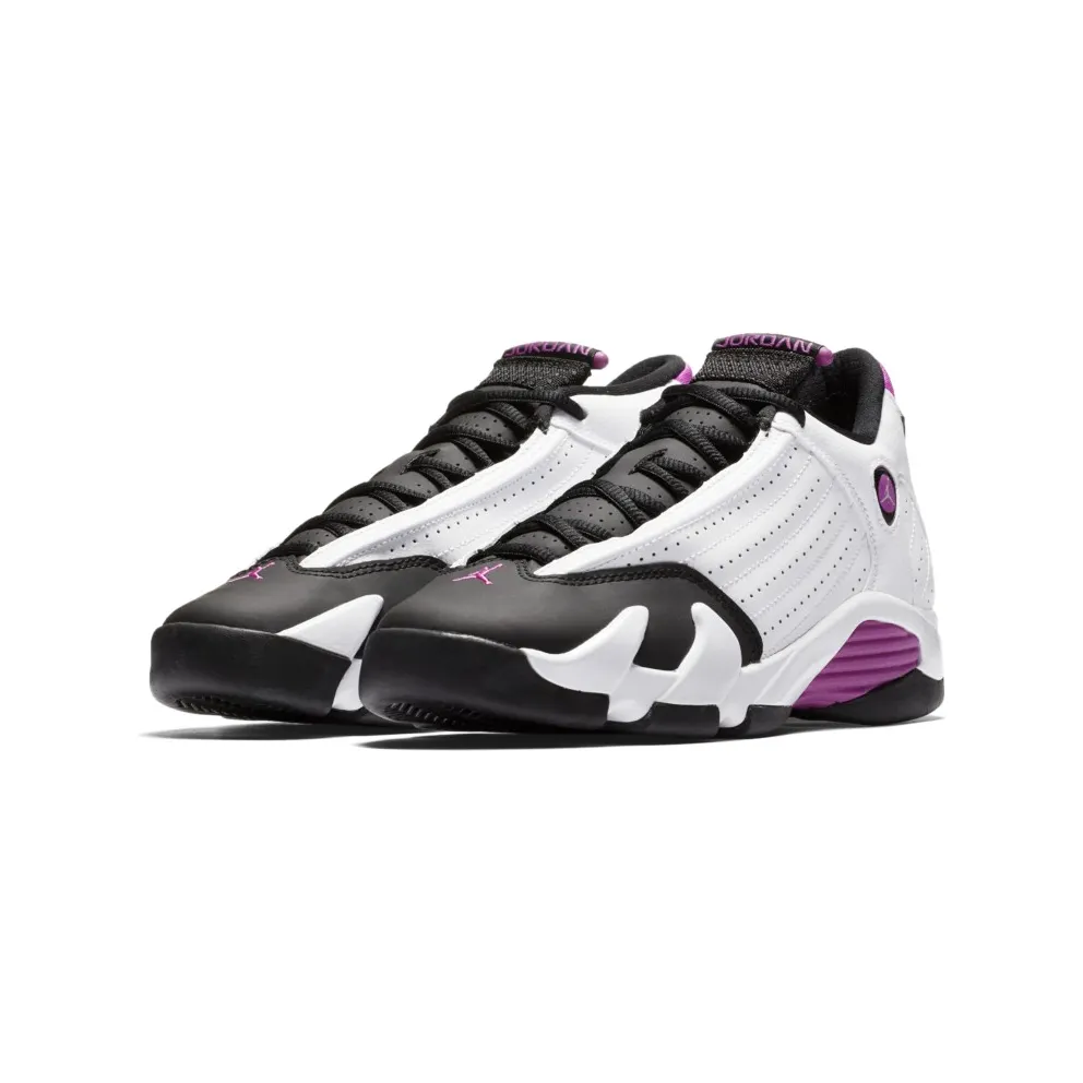 Jordan 14 Retro Fuchsia Flash Black Toe (GS) White/Fuchsia Flash-Black (654969-119)