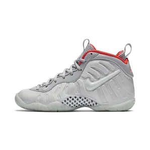 Nike Little Posite Pro’Pure Platinum’ GS Pure Platinum/Wolf Grey/Bright Crimson/Pure Platinum (644792-005)