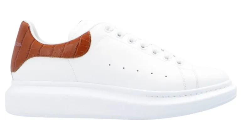 Alexander McQueen Oversized White Cedar Croc (625162 WIAFX 9474)