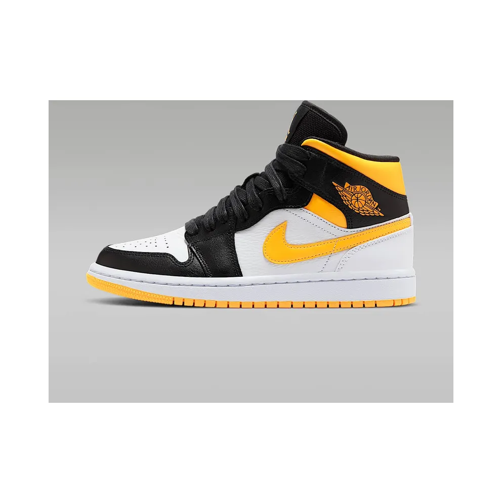 Jordan 1 Mid Laser Orange Black (W) White/Black-Laser Orange (CV5276-107)