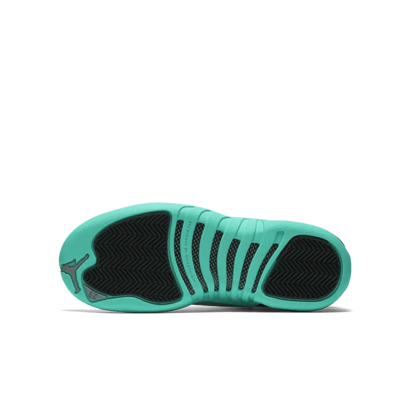 Jordan 12 Retro Hyper Jade (GS) Black/Metallic Silver-Hyper Jade (510815-017)