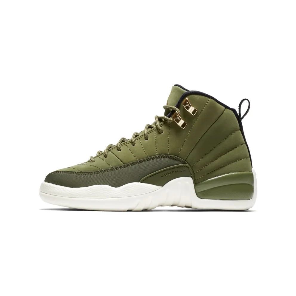 Jordan 12 Retro Chris Paul Class Of 2003 (GS) Olive Canvas/Black-Sail (153265-301)