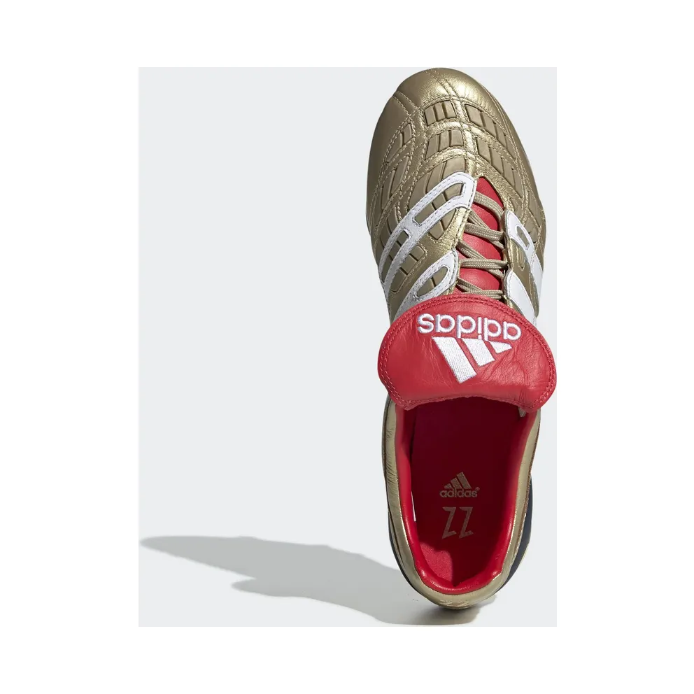adidas Predator Accelerator FG 25 Year Pack Zidane Gold Metallic/Running White/Scarlet (F37076)