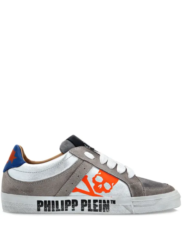 Philipp Plein Retrokickz TM leren sneakers – Grey (UACSUSC0207PLE010N)