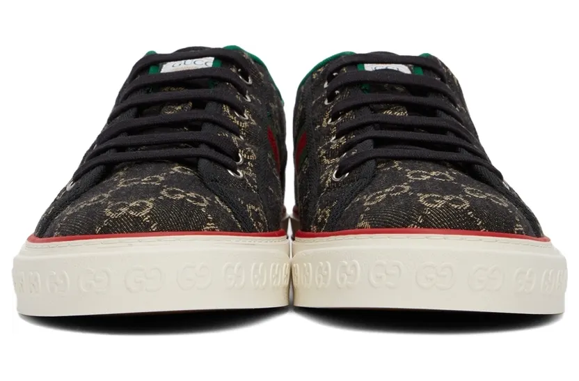 Gucci Black ‘Gucci Tennis 1977’ Sneakers (606111 UN320) (2)