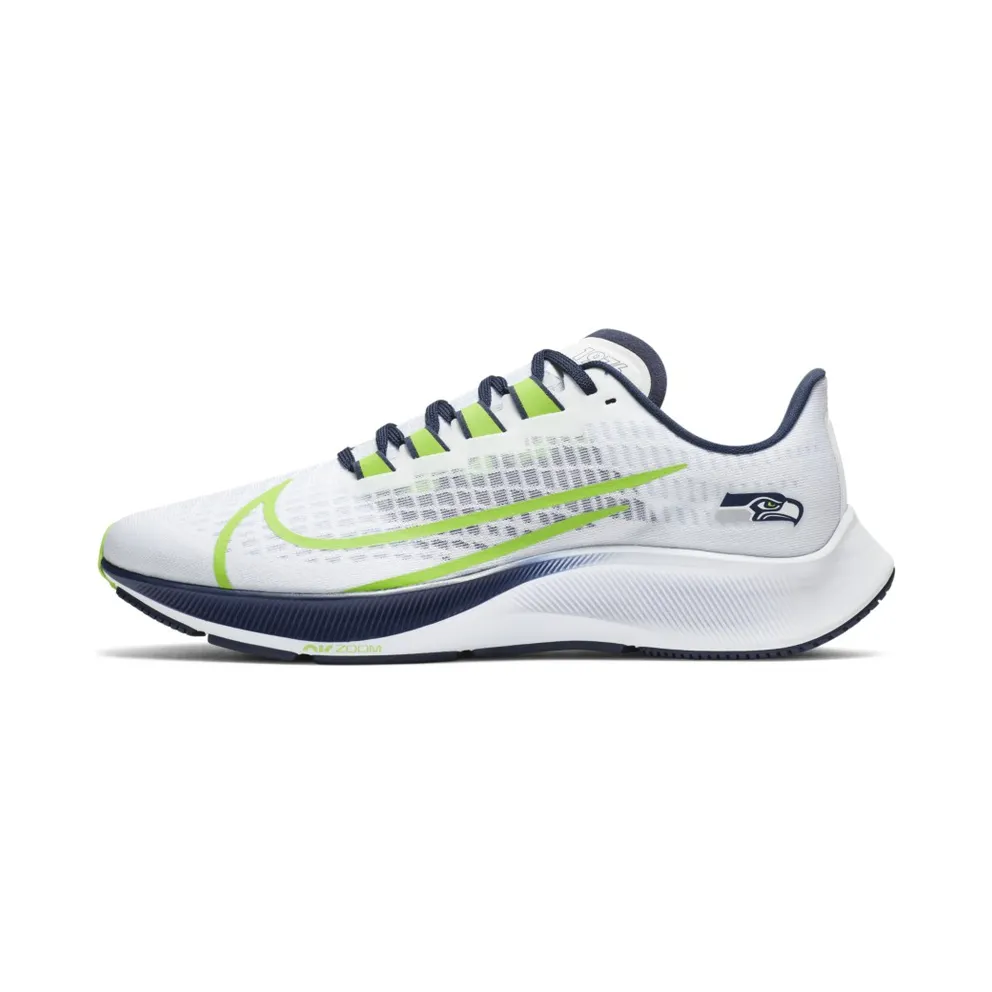 Nike Air Zoom Pegasus 37 Seattle Seahawks White/Pure Platinum-College Navy-Wolf Grey (CZ5462-100)