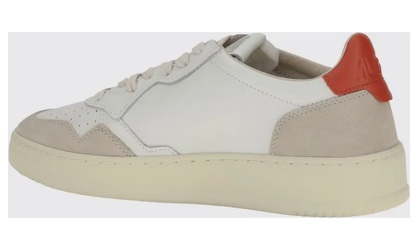 Autry Medalist Low Sneakers in Leather, Suede and Nylon with a Bicolor Design Orange (AULMLS19) (2)