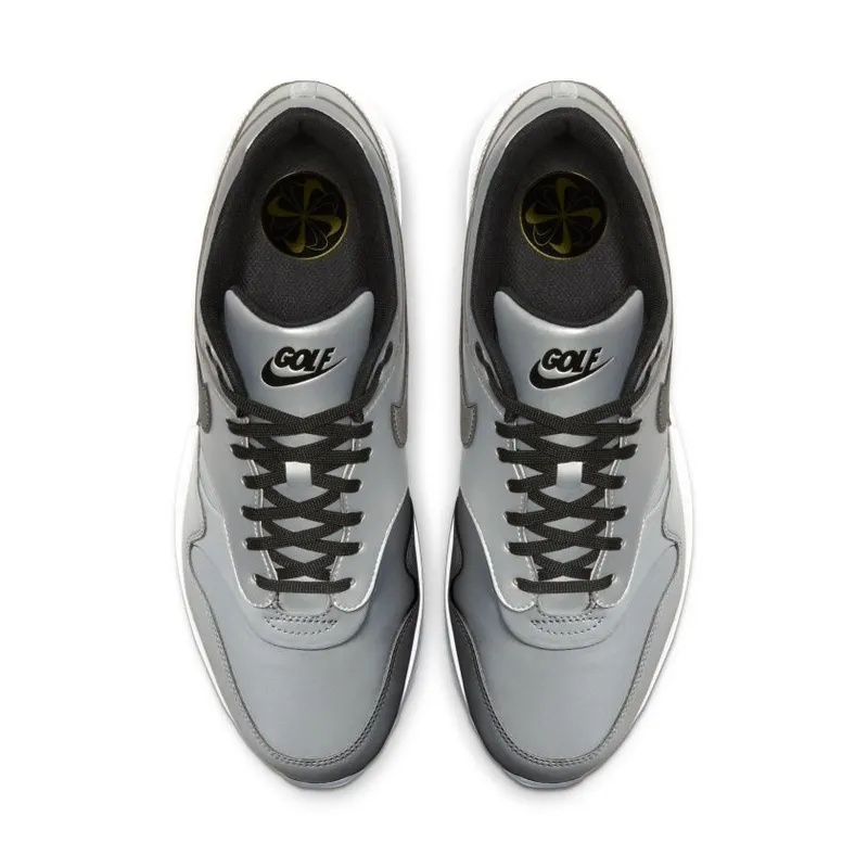 Nike Air Max 1 Golf Reflectivity Reflect Silver/Metallic Platinum-Opti Yellow-Black (BQ4804-005)