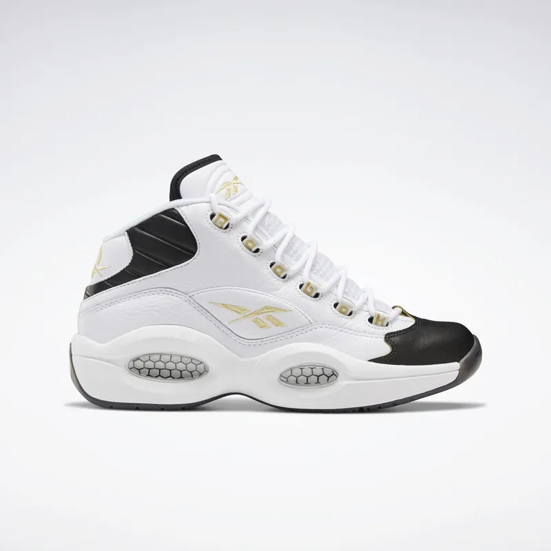 Reebok Question Mid Black Toe White/Black-Gold (Other Brands Other)