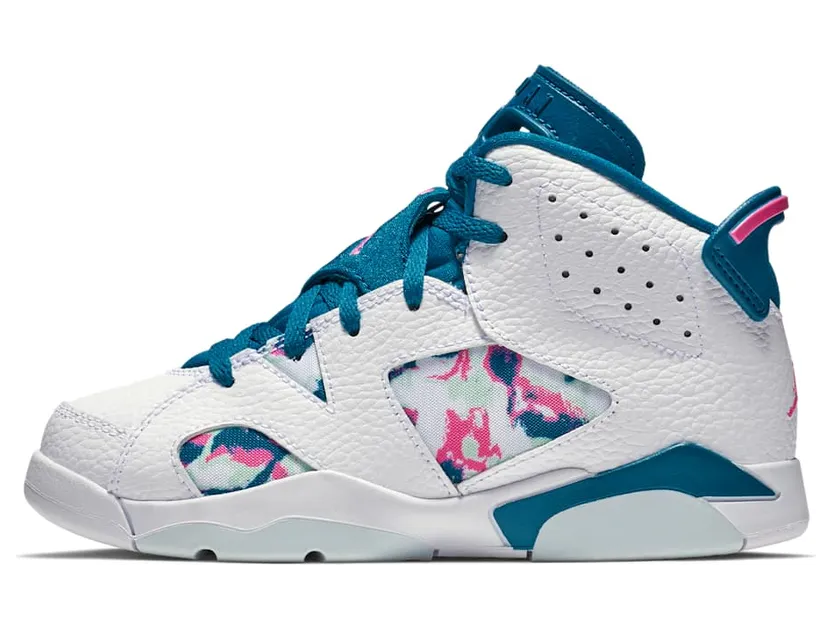 Air Jordan 6 Retro PS ‘Green Abyss’ White/Green Abyss-Laser Fuchsia (543389-153)