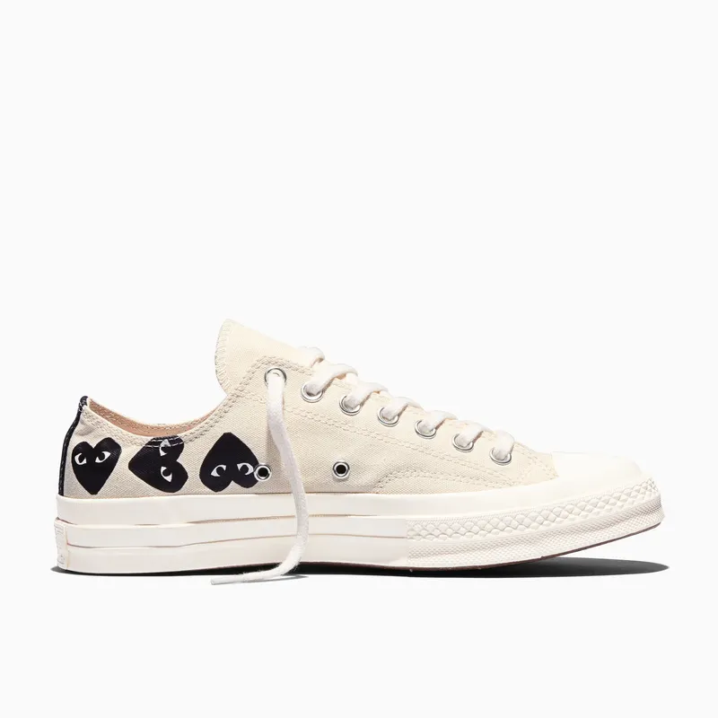 Converse x Comme des Garçons PLAY Chuck 70 Multi Heart Milk/Black/Egret (A08150C)