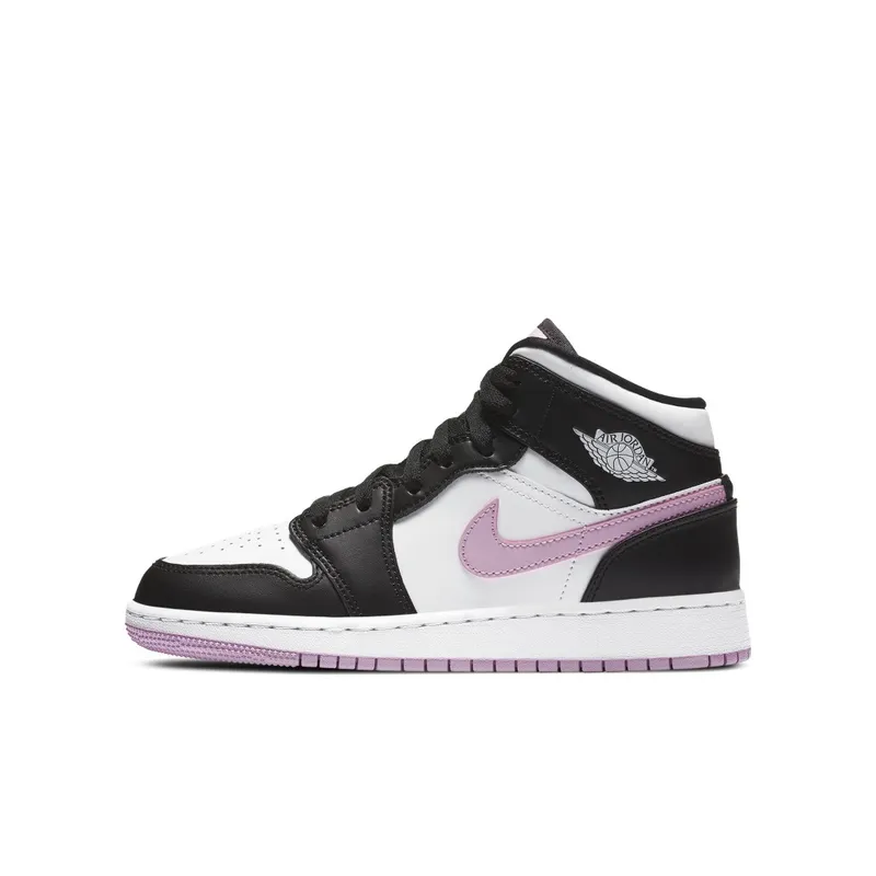 Jordan 1 Mid White Black Light Arctic Pink (GS) White/Black-Light Arctic Pink (555112-103)