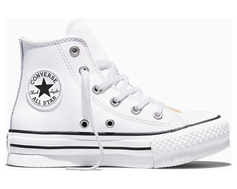 Converse Chuck Taylor All Star Lift Platform Leather White/natural Ivory/Black