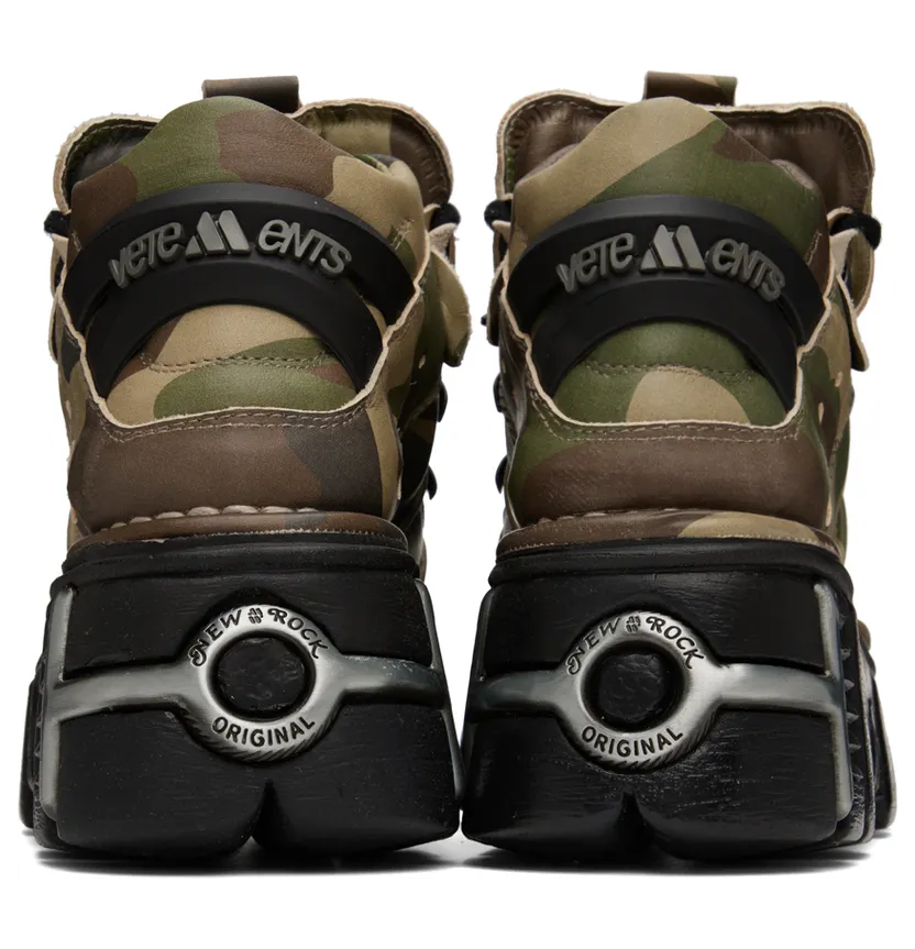 VETEMENTS Khaki New Rock Edition Platform Sneakers (UA53SN200G) (2)