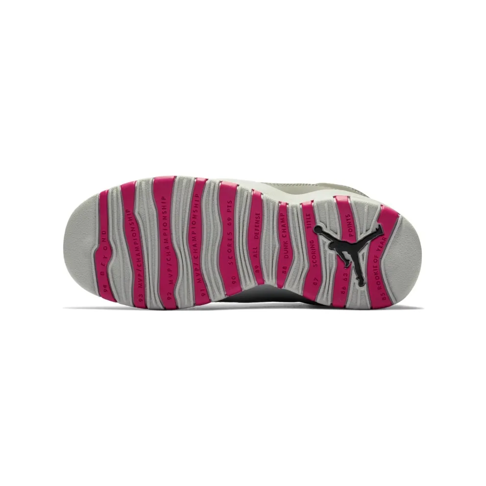 Jordan 10 Retro Rush Pink (GS) Dark Smoke Grey/Rush Pink-Black-Iron Grey (487211-006)