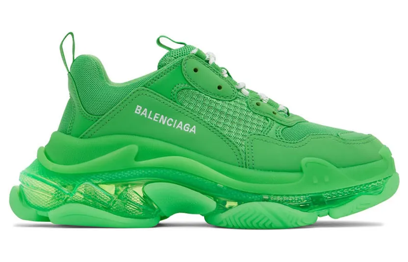 Balenciaga Green Triple S Sneakers (541624-W2GA1-3510)