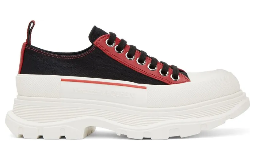 Alexander McQueen Black & Red Tread Slick 1549 BLK/W.R./OF.W/W (711107W4TGD)