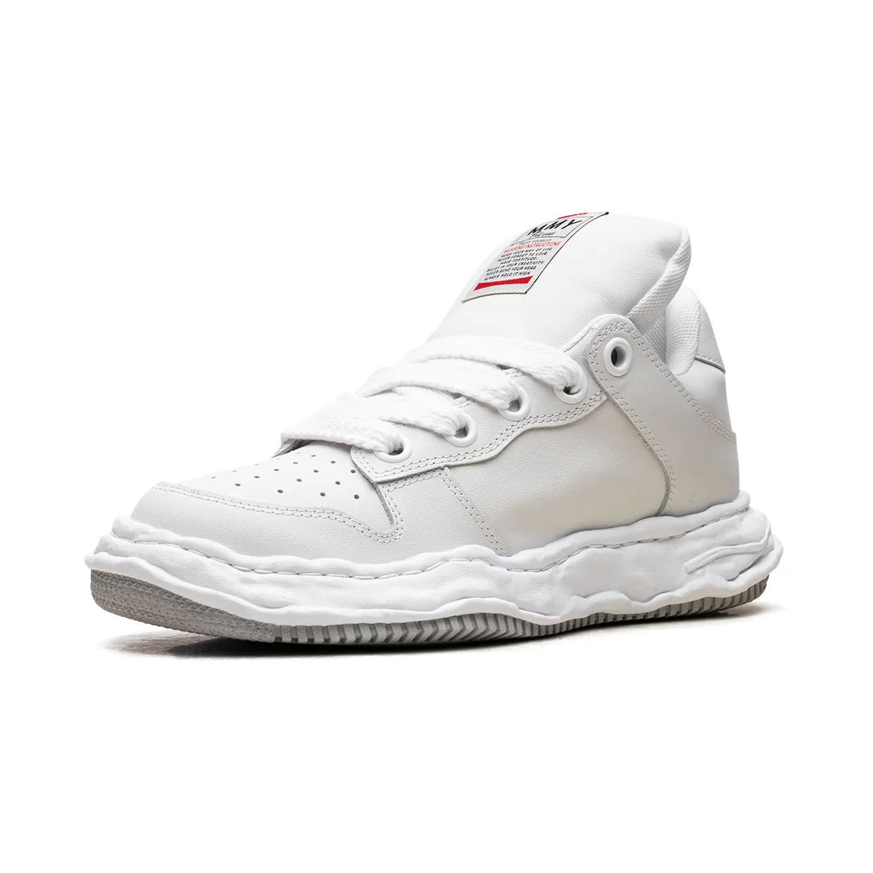 Maison Mihara Yasuhiro Wayne Low Leather Puffer “WHITE” (A12FW718-WHT) (3)