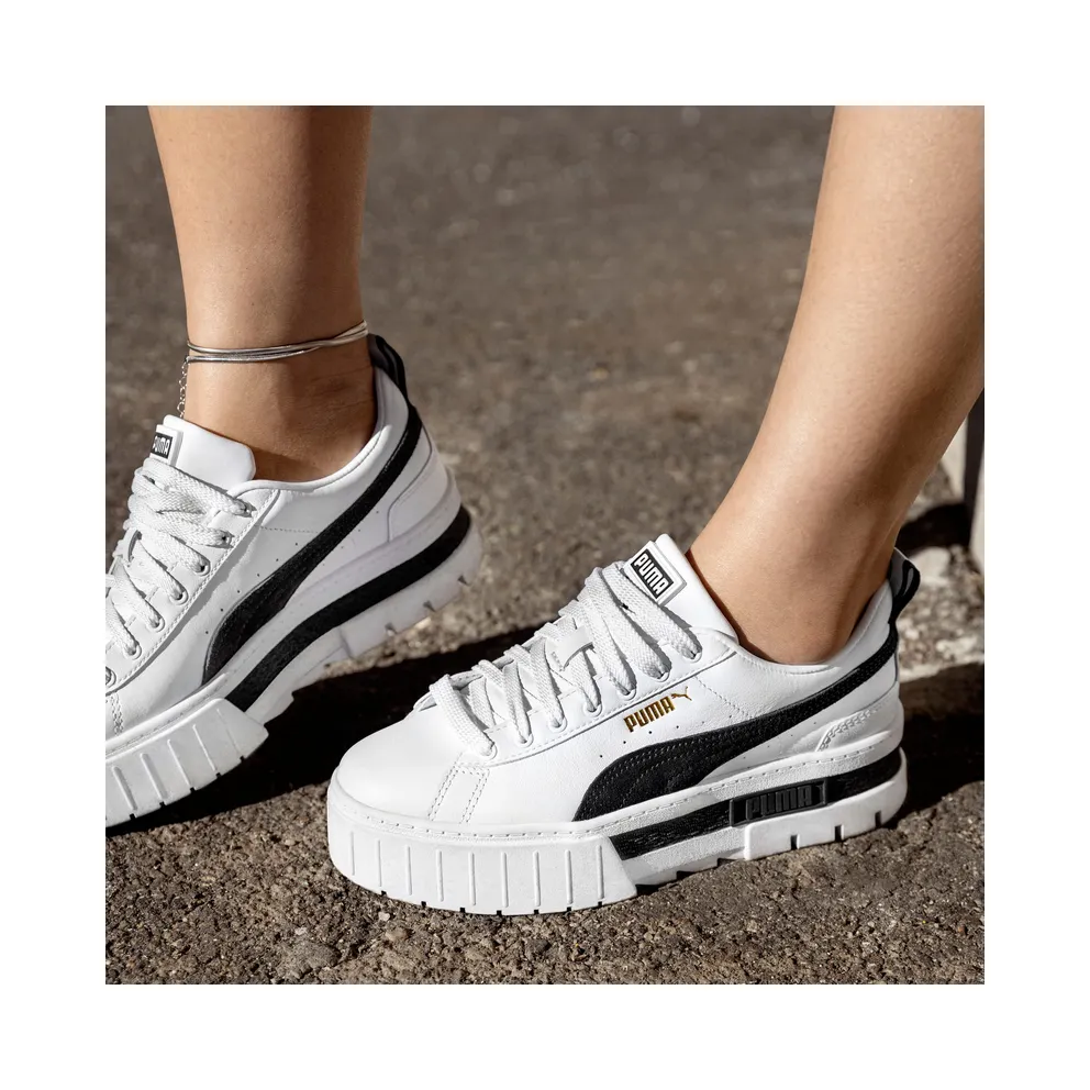 Puma Mayze Lth sneaker Women White/Black (381983-01)