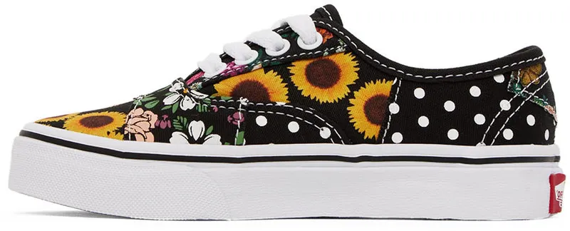 Vans Kids Black Authentic Patchwork Little Kids (VN0A5DXQY23)