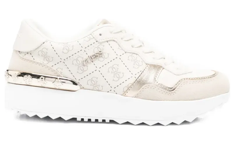 GUESS USA Sneakers met logopatroon – Beige (FLPVN5FAL12)