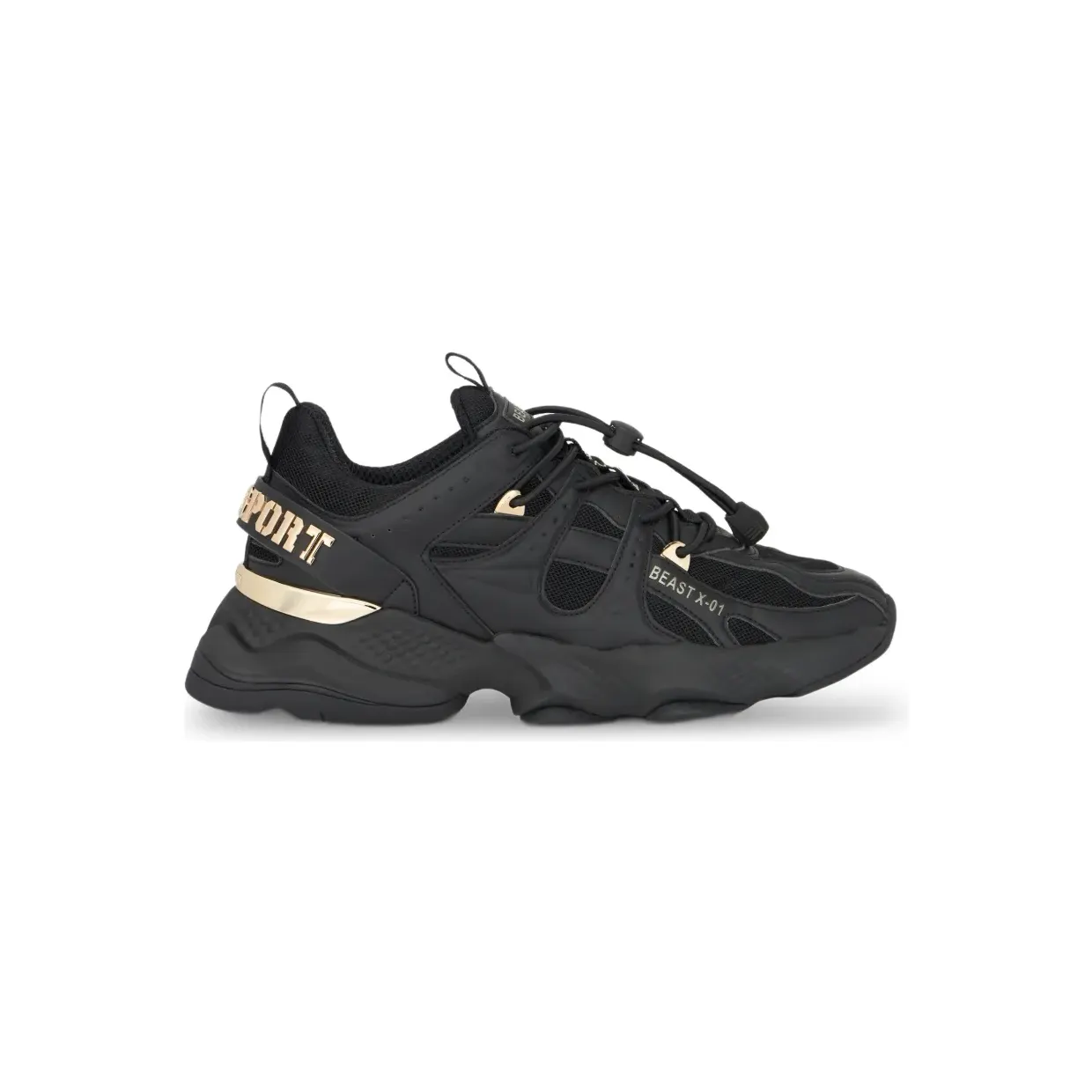 Plein Sport Runner Beast X-01 met vlakken “Black” (SAFSUSC0929STE003N)