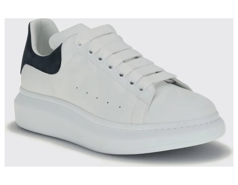 Mcqueen Oversize Calf Leather Sneakers with a Chunky Sole White (553680WIAI39054)