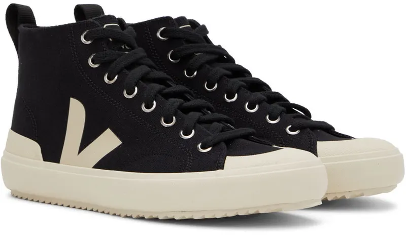 Veja Black & Off-White Canvas Nova High-Top (NT0101397)