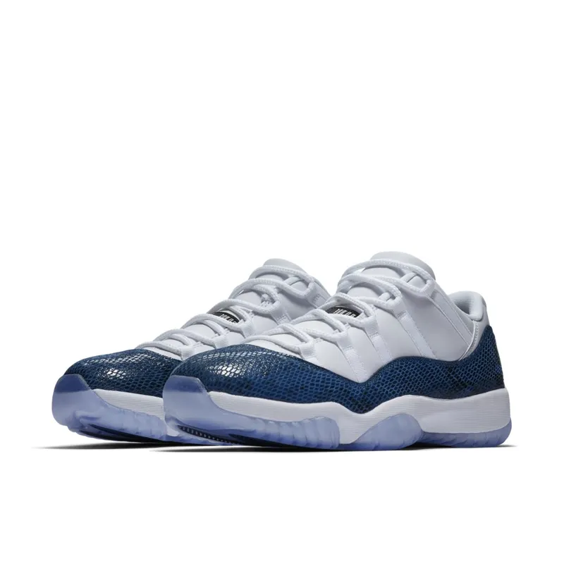 Jordan 11 Retro Low Snake Navy (2019) White/Black-Navy (CD6846-102)