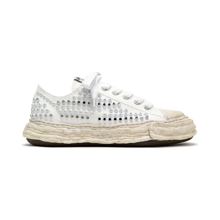 Maison Mihara Yasuhiro Peterson 23 OG Sole Studded Canvas Low White (A15FW721-WHT)