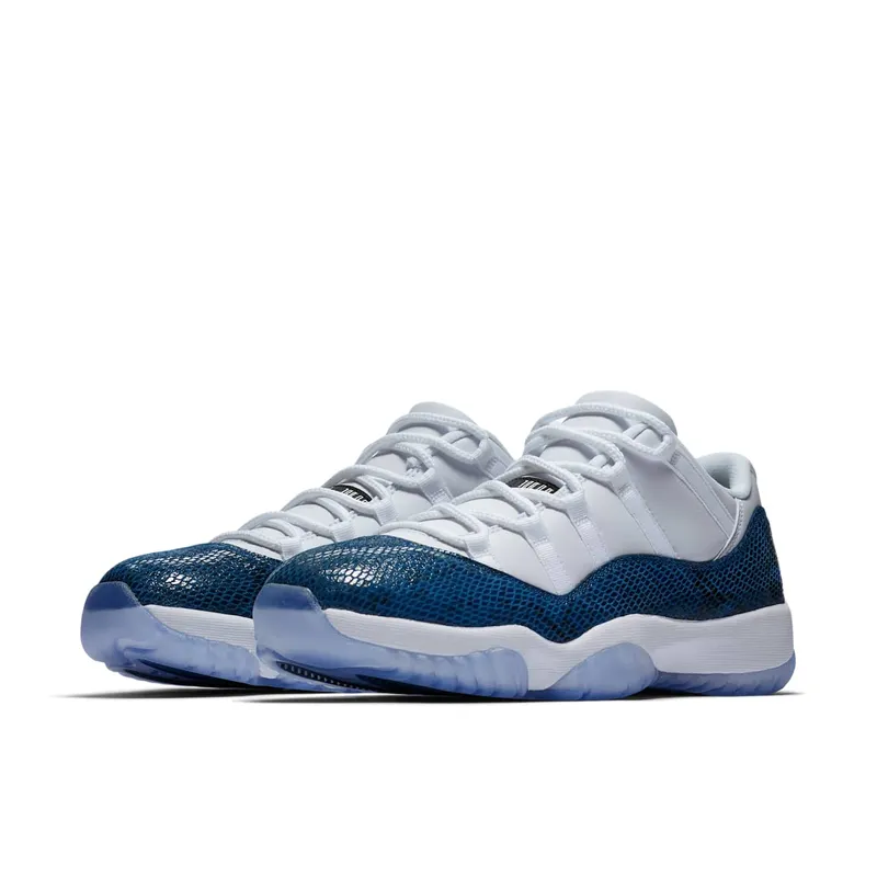 Jordan 11 Retro Low Snake Navy (2019) White/Black-Navy (CD6846-102)