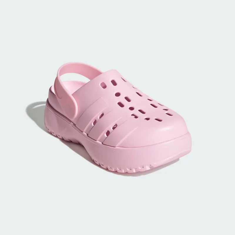 adidas Adilette Platform Clogs “Clear Pink / Clear Pink / Clear Pink” (JR2626)