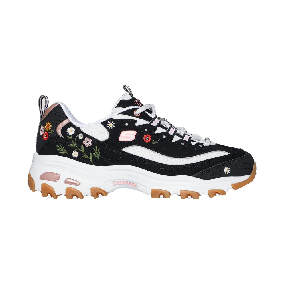 Skechers D’Lites – Spring Bloom – Schwarz / Weiß – “Black” (150553 BKW)