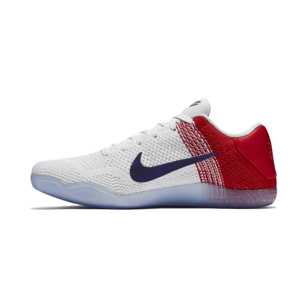 Nike Kobe 11 Elite Low USA White/University Red-Deep Royal Blue-Metallic Silver (822675-184)