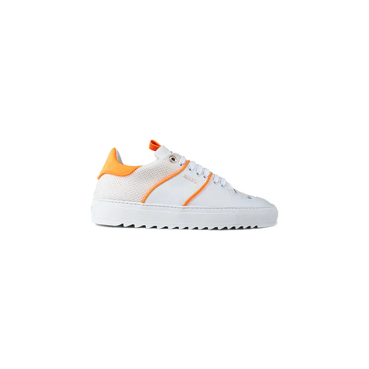 Mason Garments Roma Classic Leather/Reflective/Mesh White/Fluo Orange Weiß (FW20-29C)