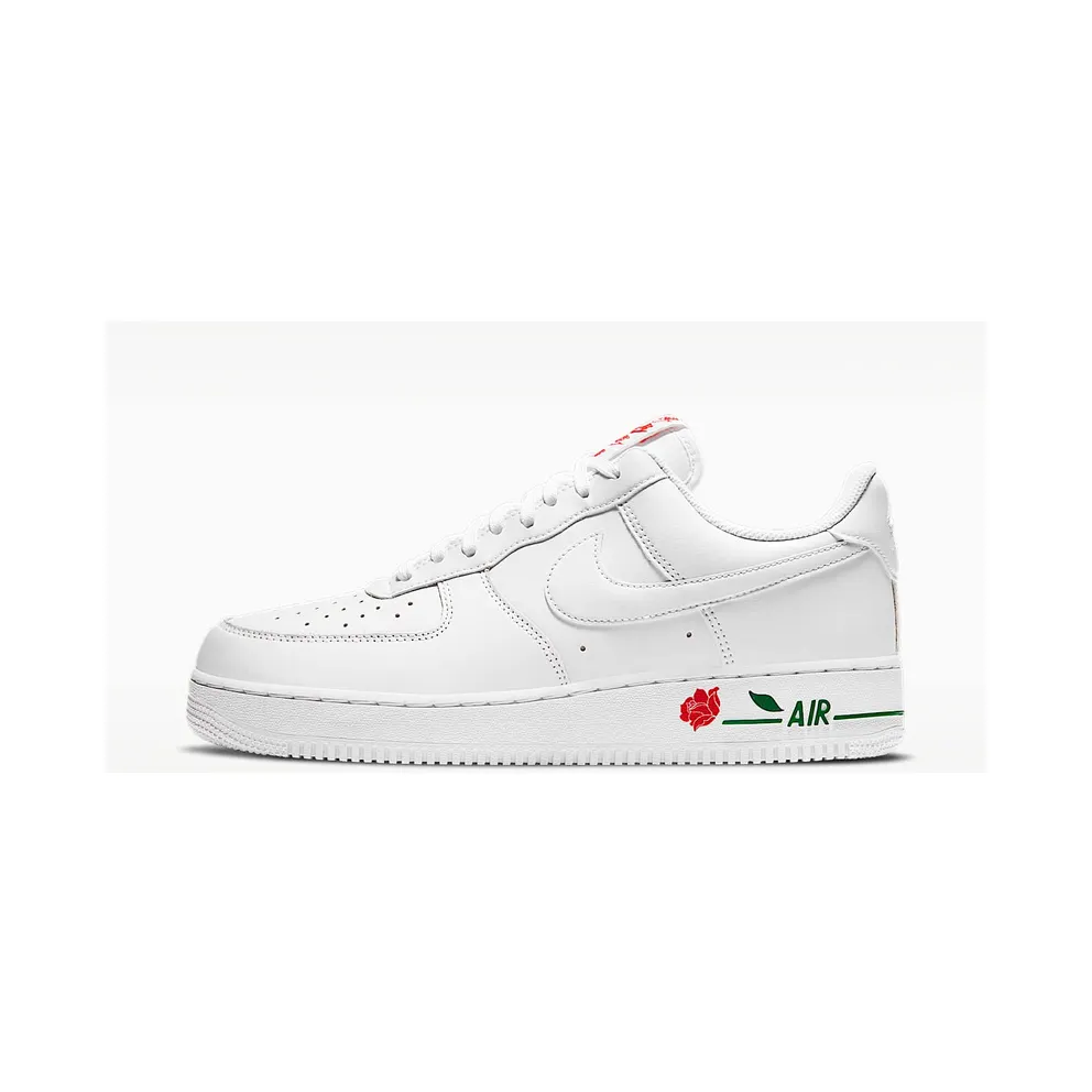 Nike Air Force 1 Low Rose White White/White/University Red-Pine Green (CU6312-100)