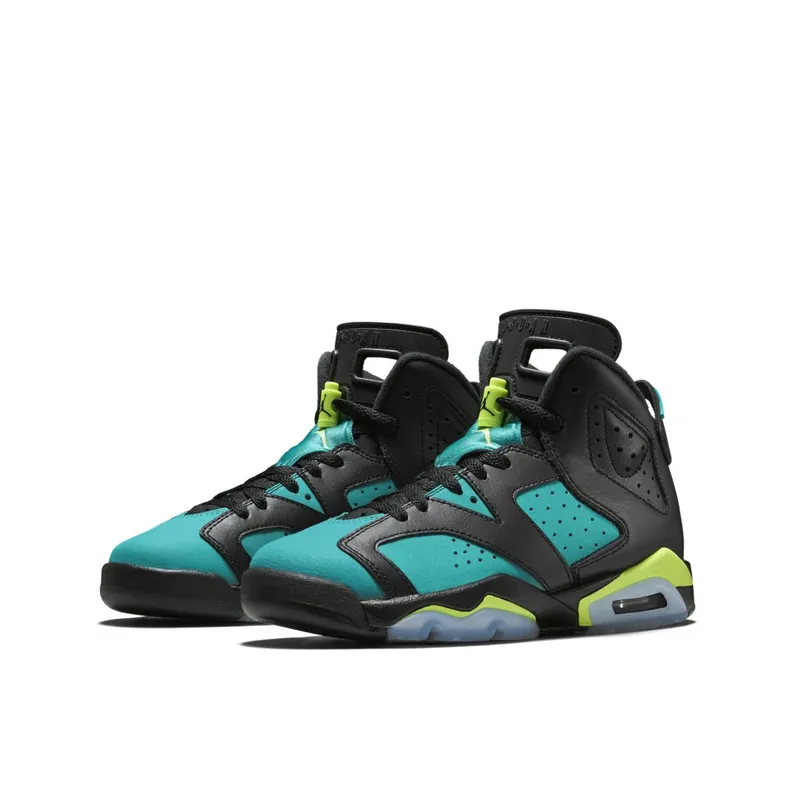 Jordan 6 Retro Turbo Green (GS) Black/Volt Ice-Turbo Green-Black (543390-043)